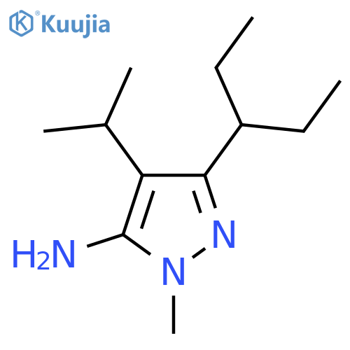 1-methyl-3-(pentan-3-yl)-4-(propan-2-yl)-1H-pyrazol-5-amine structure
