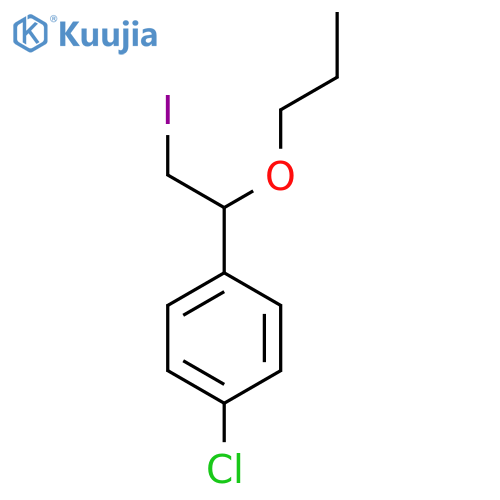 1-chloro-4-(2-iodo-1-propoxyethyl)benzene structure