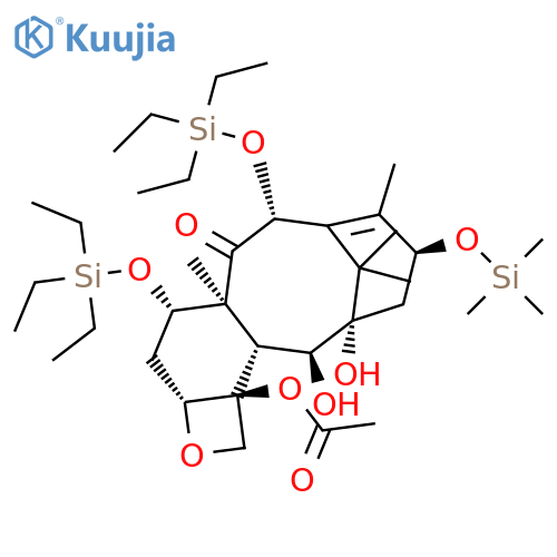 2-Debenzoyl-7,10-bisO-(triethylsilyl)-10-deacetyl-13-O-trimethylsilyl Baccatin III structure
