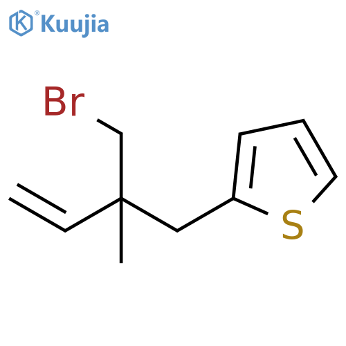 Thiophene, 2-[2-(bromomethyl)-2-methyl-3-buten-1-yl]- structure