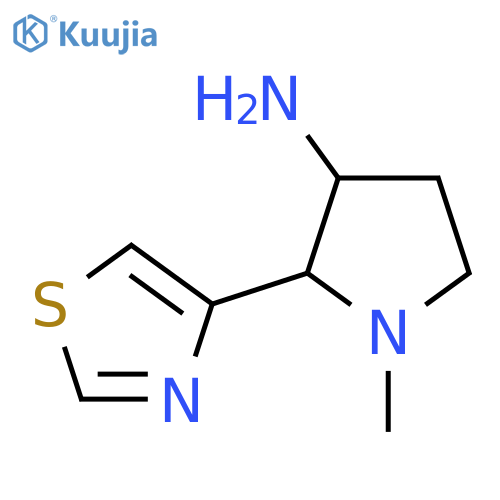 1-methyl-2-(1,3-thiazol-4-yl)pyrrolidin-3-amine structure