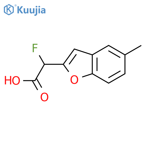 2-Fluoro-2-(5-methyl-1-benzofuran-2-yl)acetic acid structure