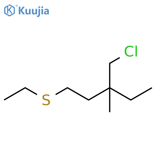 Pentane, 3-(chloromethyl)-1-(ethylthio)-3-methyl- structure