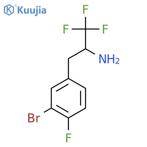 3-(3-Bromo-4-fluorophenyl)-1,1,1-trifluoropropan-2-amine structure