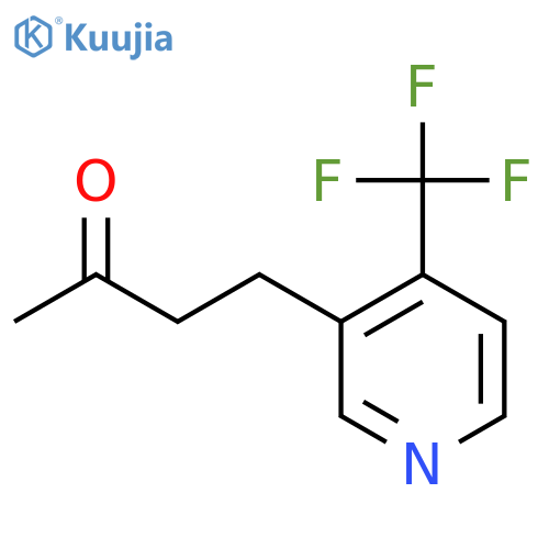 4-4-(trifluoromethyl)pyridin-3-ylbutan-2-one structure