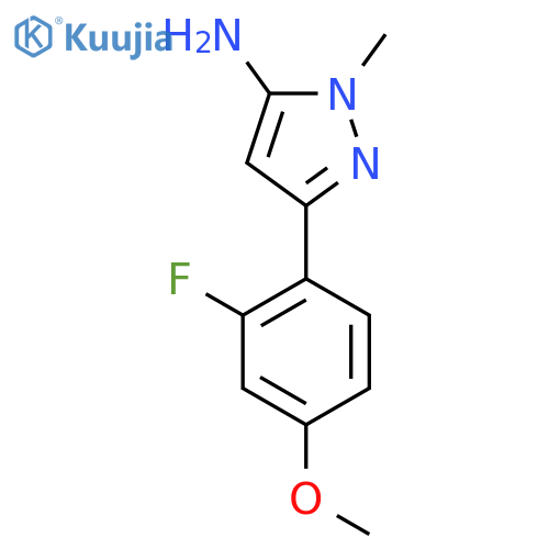 3-(2-fluoro-4-methoxyphenyl)-1-methyl-1H-pyrazol-5-amine structure