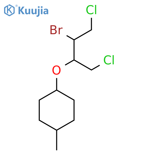 1-(3-bromo-1,4-dichlorobutan-2-yl)oxy-4-methylcyclohexane structure