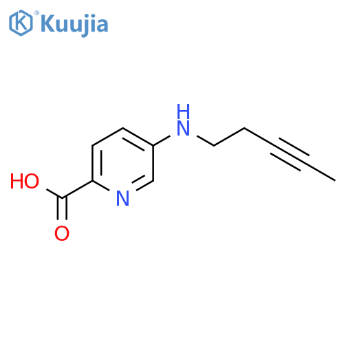 5-(pent-3-yn-1-yl)aminopyridine-2-carboxylic acid structure