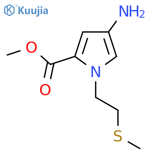 methyl 4-amino-1-2-(methylsulfanyl)ethyl-1H-pyrrole-2-carboxylate structure