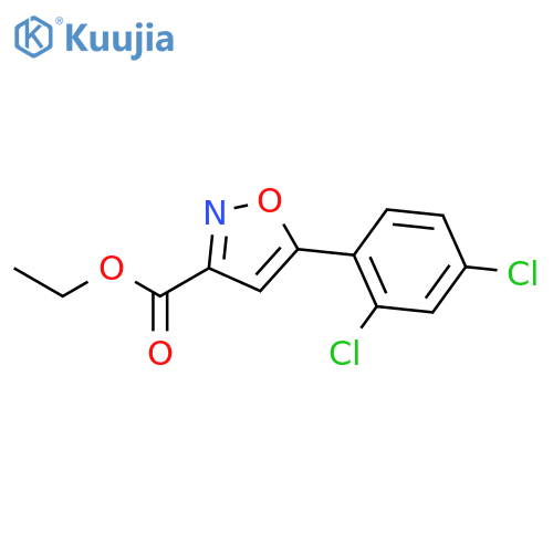 Ethyl 5-(2,4-dichlorophenyl)isoxazole-3-carboxylate structure