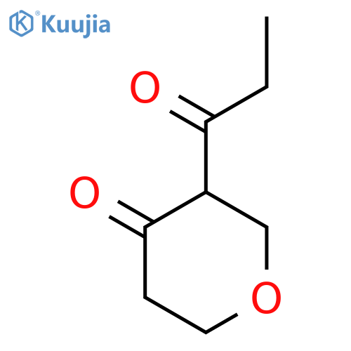 3-Propanoyloxan-4-one structure