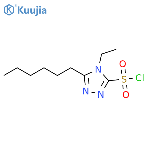 4H-1,2,4-Triazole-3-sulfonyl chloride, 4-ethyl-5-hexyl- structure