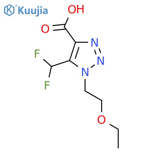 5-(difluoromethyl)-1-(2-ethoxyethyl)-1H-1,2,3-triazole-4-carboxylic acid structure