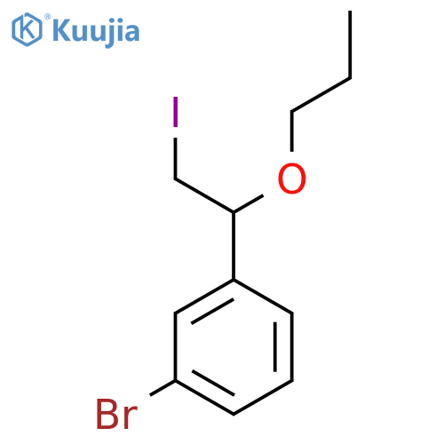 1-bromo-3-(2-iodo-1-propoxyethyl)benzene structure