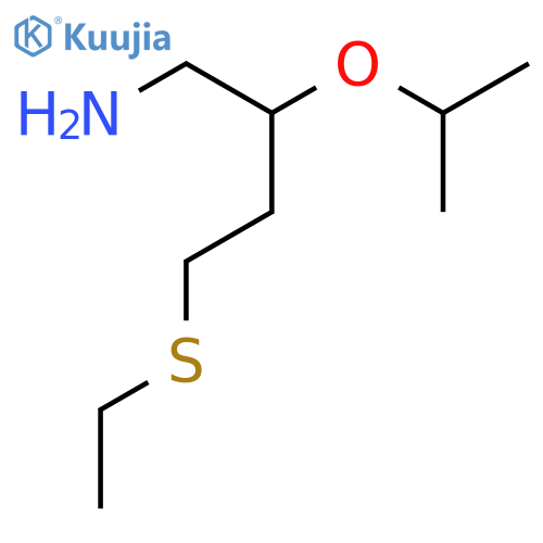 4-(ethylsulfanyl)-2-(propan-2-yloxy)butan-1-amine structure
