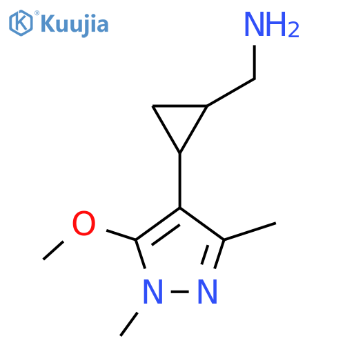 2-(5-methoxy-1,3-dimethyl-1H-pyrazol-4-yl)cyclopropylmethanamine structure