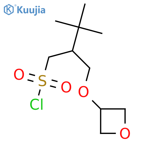 3,3-dimethyl-2-(oxetan-3-yloxy)methylbutane-1-sulfonyl chloride structure