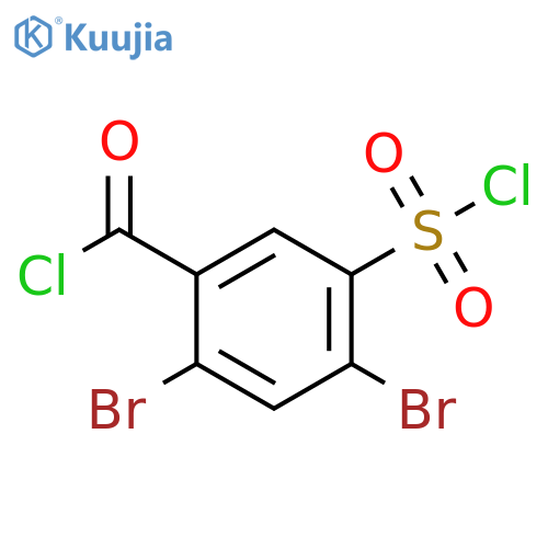 2,4-dibromo-5-(chlorosulfonyl)benzoyl chloride structure