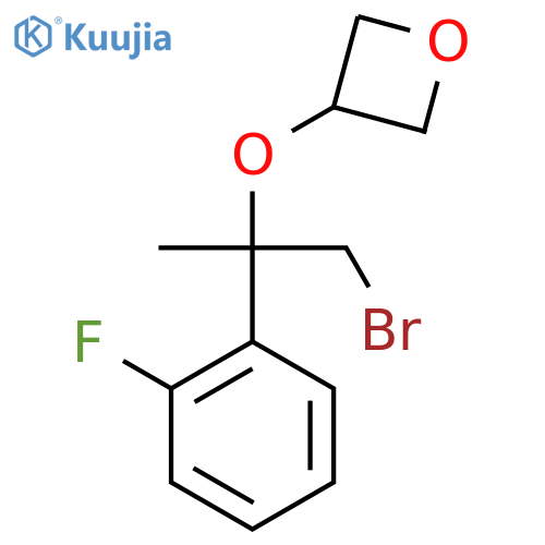 3-{1-bromo-2-(2-fluorophenyl)propan-2-yloxy}oxetane structure