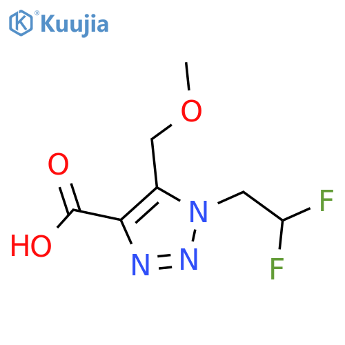 1-(2,2-difluoroethyl)-5-(methoxymethyl)-1H-1,2,3-triazole-4-carboxylic acid structure
