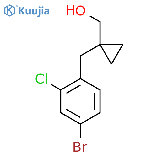 {1-(4-bromo-2-chlorophenyl)methylcyclopropyl}methanol structure