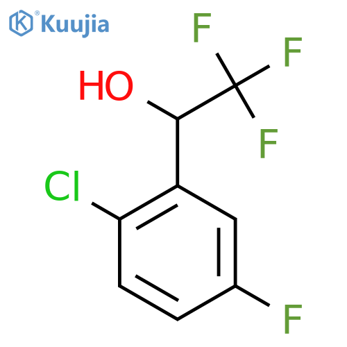 1-(2-chloro-5-fluorophenyl)-2,2,2-trifluoroethan-1-ol structure