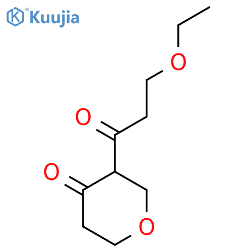 3-(3-ethoxypropanoyl)oxan-4-one structure