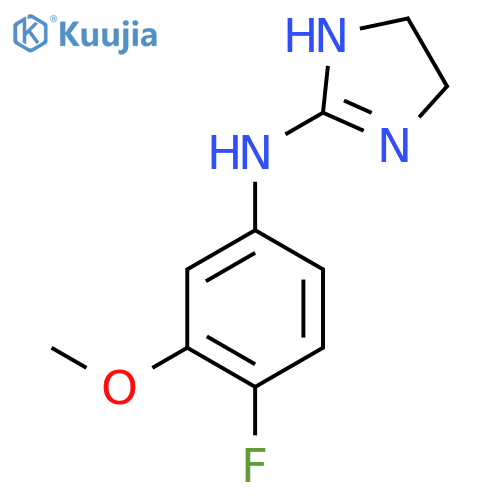N-(4-fluoro-3-methoxyphenyl)-4,5-dihydro-1H-imidazol-2-amine structure