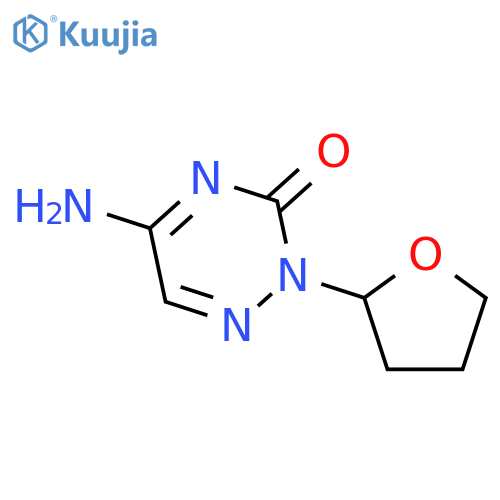 1,2,4-Triazin-3(2H)-one,5-amino-2-(tetrahydro-2-furanyl)- structure