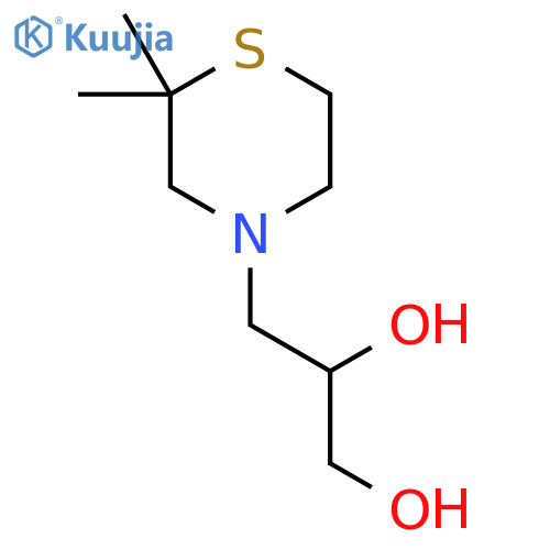 3-(2,2-Dimethylthiomorpholin-4-yl)propane-1,2-diol structure