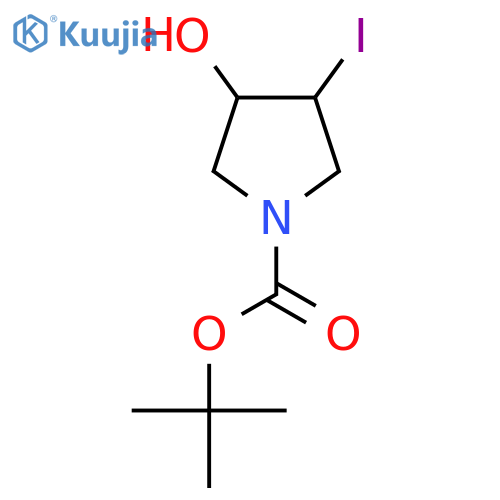 tert-Butyl 3-hydroxy-4-iodopyrrolidine-1-carboxylate structure