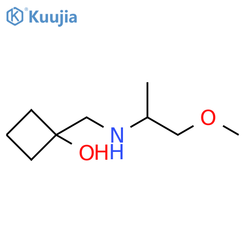 1-{[(1-methoxypropan-2-yl)amino]methyl}cyclobutan-1-ol structure