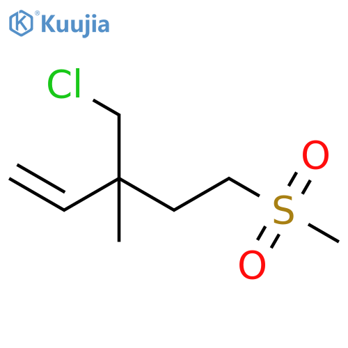 1-Pentene, 3-(chloromethyl)-3-methyl-5-(methylsulfonyl)- structure