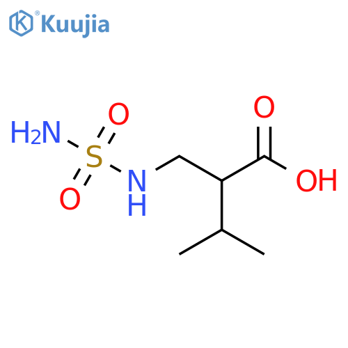 Butanoic acid, 2-[[(aminosulfonyl)amino]methyl]-3-methyl- structure