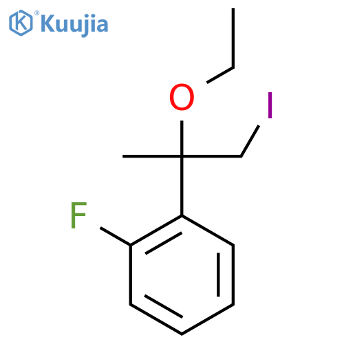 1-(2-ethoxy-1-iodopropan-2-yl)-2-fluorobenzene structure