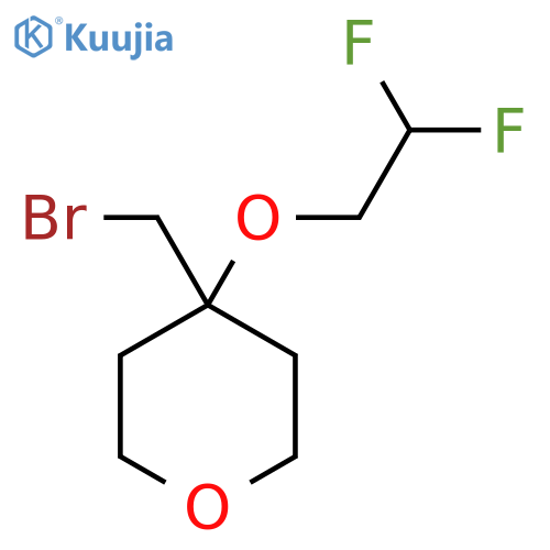 4-(bromomethyl)-4-(2,2-difluoroethoxy)oxane structure