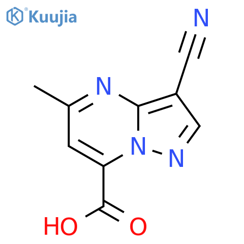 3-Cyano-5-methylpyrazolo[1,5-a]pyrimidine-7-carboxylic acid structure