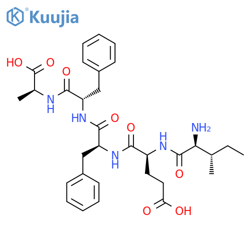 (4S)-4-[[(2S,3S)-2-Amino-3-methylpentanoyl]amino]-5-[[(2S)-1-[[(2S)-1-[[(1S)-1-carboxyethyl]amino]-1-oxo-3-phenylpropan-2-yl]amino]-1-oxo-3-phenylpropan-2-yl]amino]-5-oxopentanoic acid structure