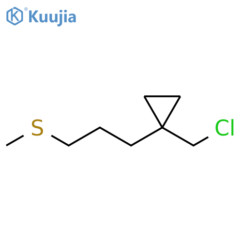 Cyclopropane, 1-(chloromethyl)-1-[3-(methylthio)propyl]- structure