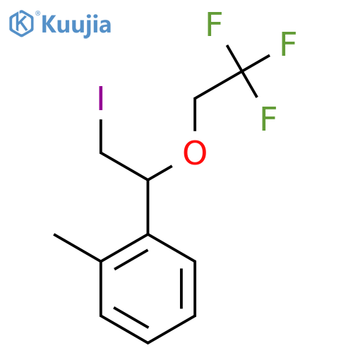 1-2-iodo-1-(2,2,2-trifluoroethoxy)ethyl-2-methylbenzene structure
