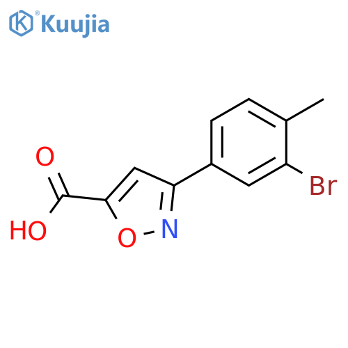 5-Isoxazolecarboxylic acid, 3-(3-bromo-4-methylphenyl)- structure