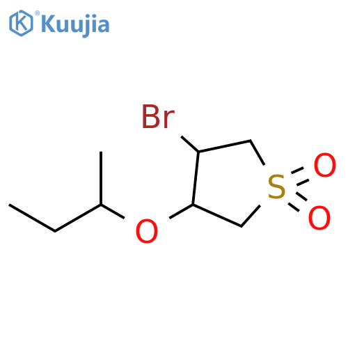 3-bromo-4-(butan-2-yloxy)-1lambda6-thiolane-1,1-dione structure