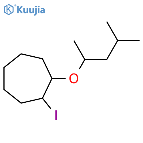1-iodo-2-(4-methylpentan-2-yl)oxycycloheptane structure