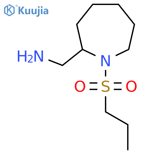 1-(propane-1-sulfonyl)azepan-2-ylmethanamine structure