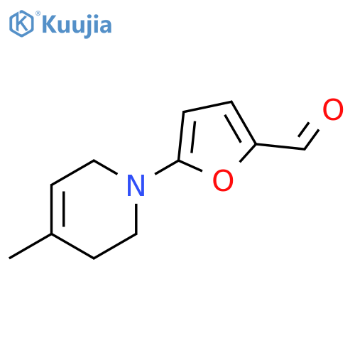 2-Furancarboxaldehyde, 5-(3,6-dihydro-4-methyl-1(2H)-pyridinyl)- structure