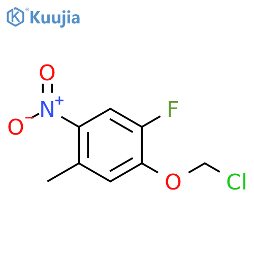 Benzene, 1-(chloromethoxy)-2-fluoro-5-methyl-4-nitro- structure
