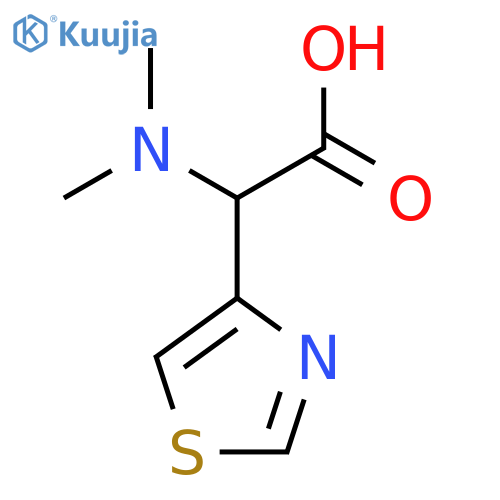 2-(dimethylamino)-2-(1,3-thiazol-4-yl)acetic acid structure
