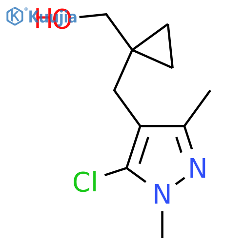{1-(5-chloro-1,3-dimethyl-1H-pyrazol-4-yl)methylcyclopropyl}methanol structure