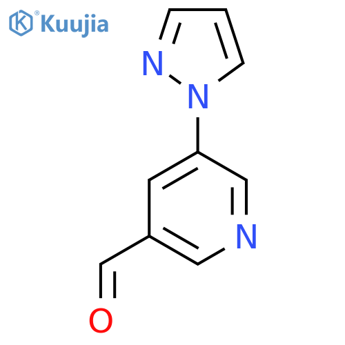 5-(1H-Pyrazol-1-yl)pyridine-3-carbaldehyde structure