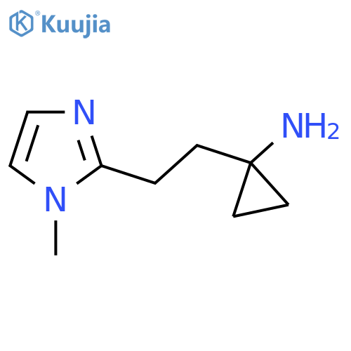 1-2-(1-methyl-1H-imidazol-2-yl)ethylcyclopropan-1-amine structure